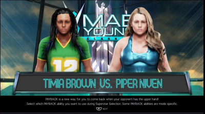 TiMia Brown vs Piper Niven (WWE 2K19)