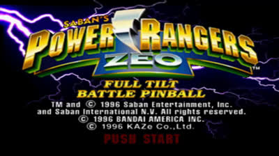 Saban's Power Rangers Zeo - Full Tilt Battle Pinball (USA) PSX