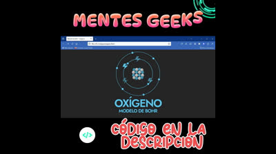 OXÍGENO - MODELO DE BOHR en HTML y CSS