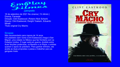 Cry Macho – O Caminho para Redenção (2021) Clint Eastwood