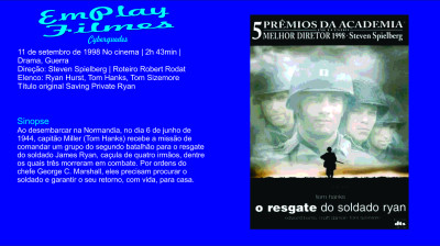 O Resgate do Soldado Ryan (1998) Steven Spielberg, Tom Hanks # Guerra